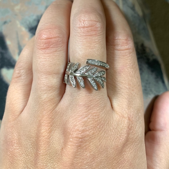 Silver CZ Resizable Ring - Picture 6 of 8